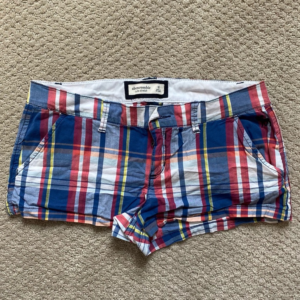 Abercrombie kids plaid shorts